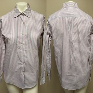 BROOKS BROTHERS Red Black White Striped Shirt 8